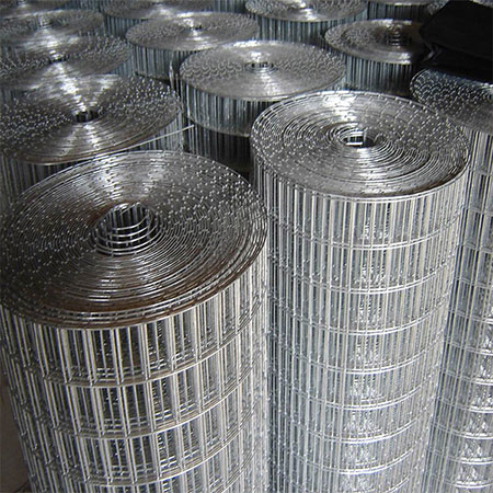 Galvanized welded wire mesh manufacture