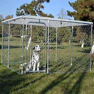 Hondenkennel met kettingschakel voor buiten