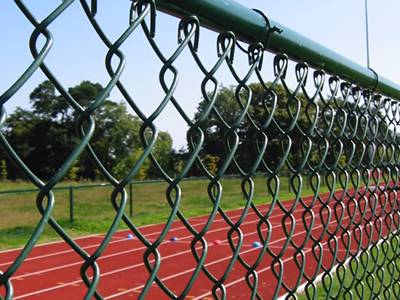 PVC chain link fence used as sports fence
