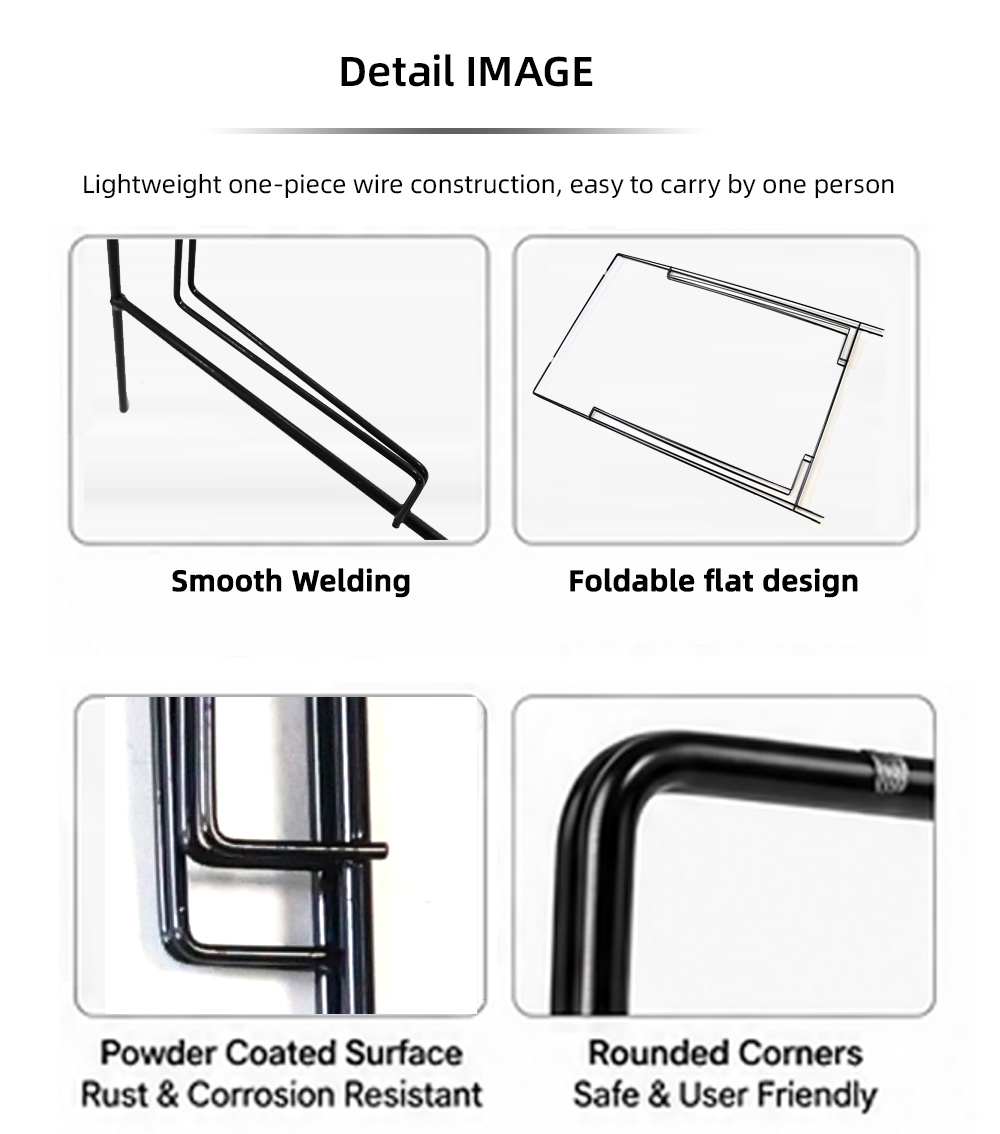 Foldable Metal A Frame Sign Stand Detail