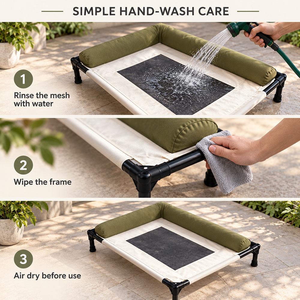 oxford fabric elevated pet bed indoor