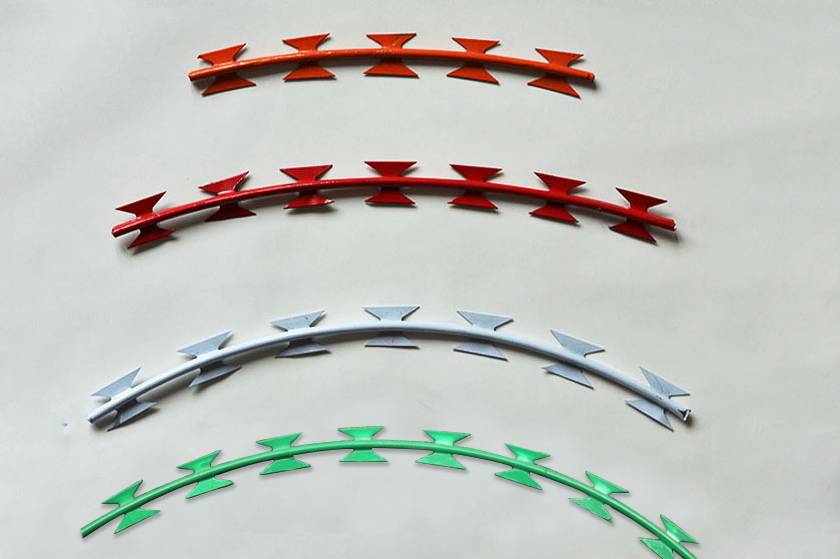 various colors razor wire