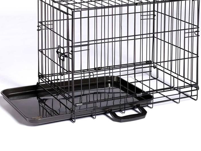 wire dog crate plastic pan
